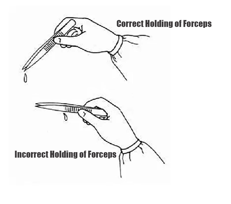Method of holding surgical forceps